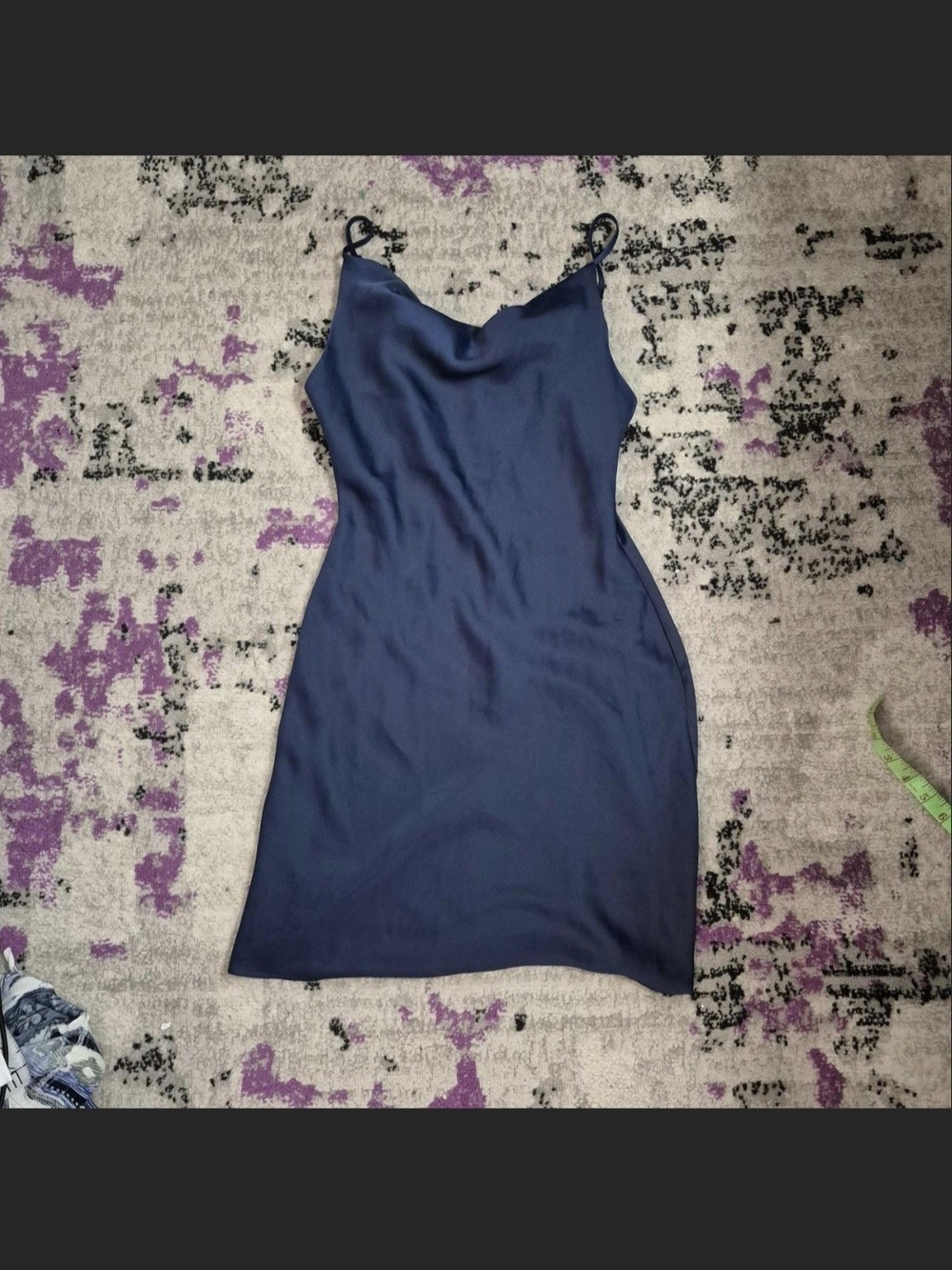 Urban Outfitters Navy Satin Dress